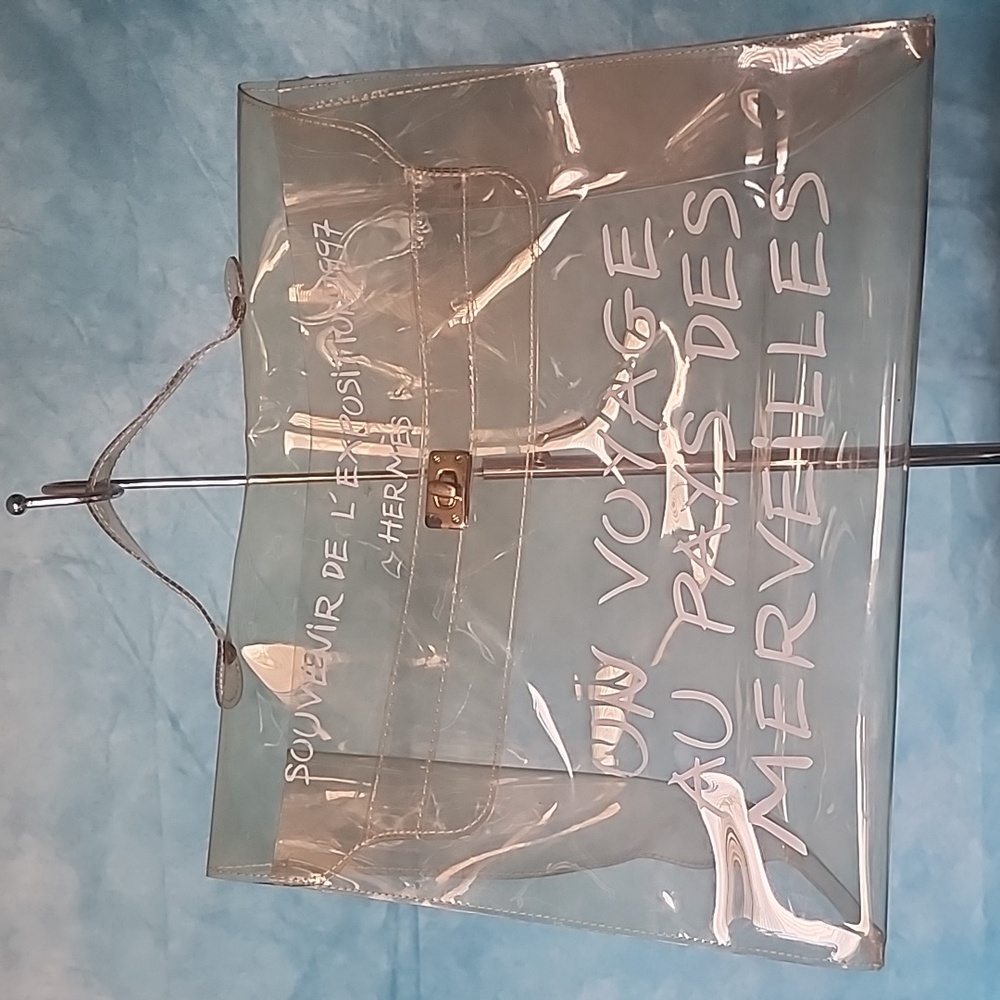 Hermès Clear Plastic PVC Kelly Top Handle Cruise 1997 Front Flap Bag Purse